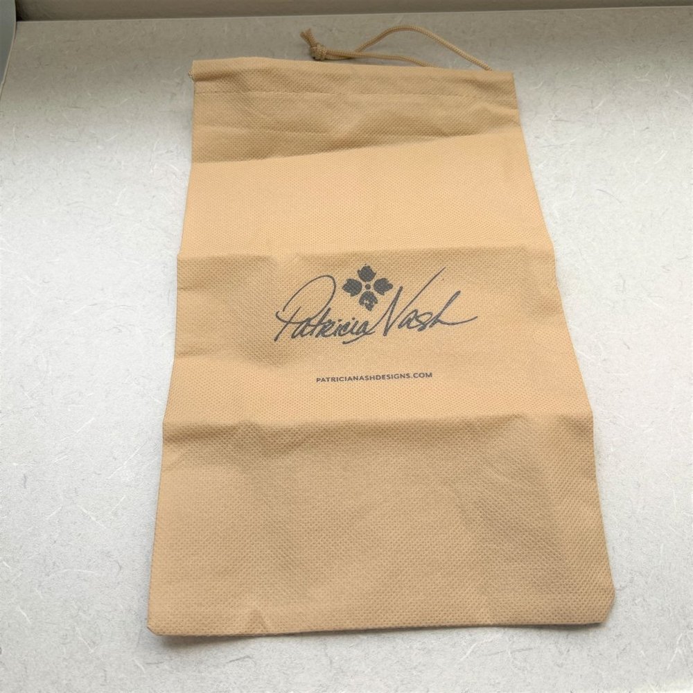 Patricia Nash Small Canvas Wallet Drawstring Dust Bag 11 in. H X 6.5 in. W NWOT